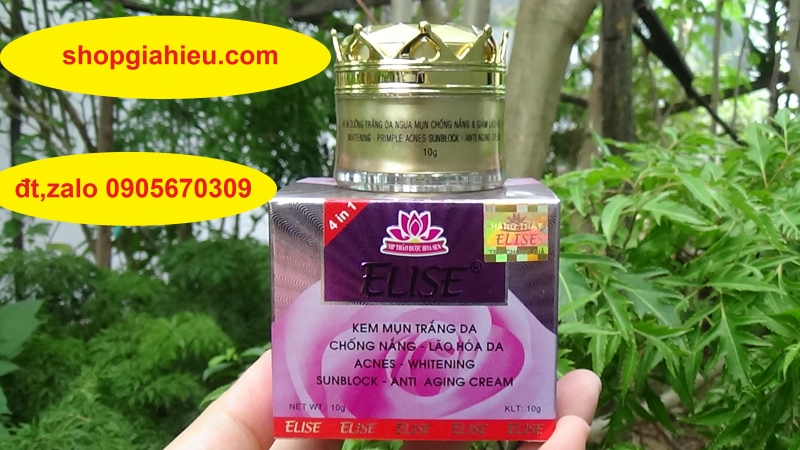 ELISE KEM DƯỠNG TRẮNG DA NGỪA MỤN, CHỐNG NẮNG& GIẢM LÃO HÓA 10G ELISE KEM DƯỠNG TRẮNG DA NGỪA MỤN, CHỐNG NẮNG& GIẢM LÃO HÓA 10G