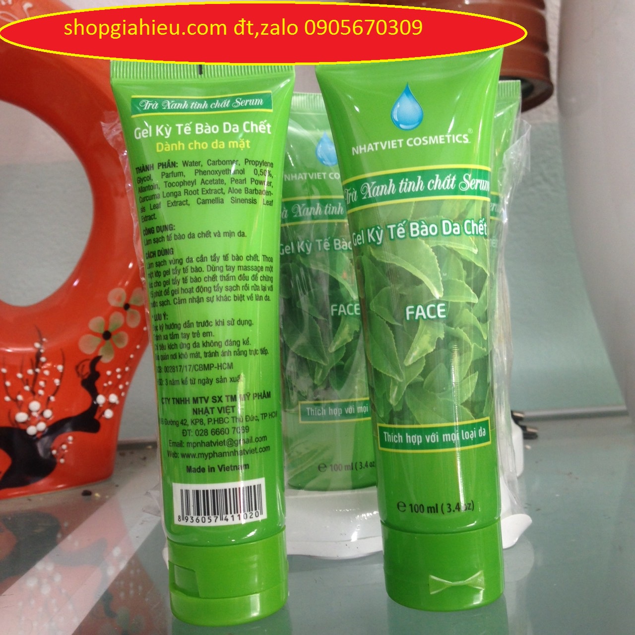 Gel tẩy kỳ tế bào chết cho mặt nhật việt trà xanh 100ml CÔNG TY NHẬT VIỆT Gel tẩy kỳ tế bào chết cho mặt nhật việt trà xanh 100ml CÔNG TY NHẬT VIỆT