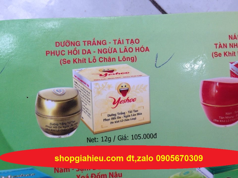 yeshoo kem dưỡng trắng tái tạo phục hồi da ngừa lão hóa se khít lỗ chân lông 12g yeshoo kem dưỡng trắng tái tạo phục hồi da ngừa lão hóa se khít lỗ chân lông 12g