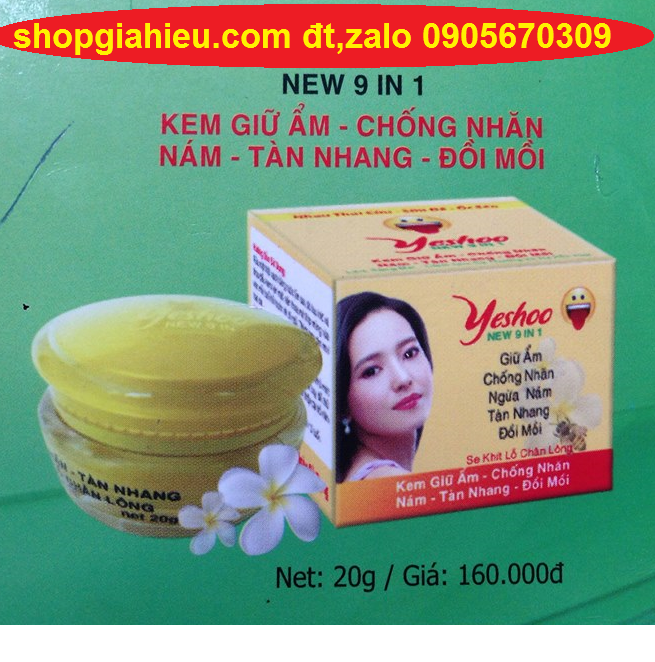 yeshoo kem giữ ẩm chống nhăn nám tàn nhang đồi mồi se khít lỗ chân lông 20g yeshoo kem giữ ẩm chống nhăn nám tàn nhang đồi mồi se khít lỗ chân lông 20g