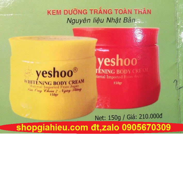 yeshoo kem dưỡng trắng da toàn thân nguyên liệu nhật bản 150g yeshoo kem dưỡng trắng da toàn thân nguyên liệu nhật bản 150g