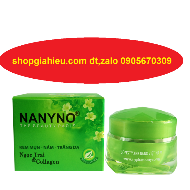 nanyno kem mụn nám trắng da ngọc trai & collagen 15g nanyno kem mụn nám trắng da ngọc trai & collagen 15g