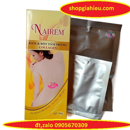 Nairem collagen kem và bột tắm trắng toàn thân 100g CÔNG TY NHẬT VIỆT Nairem collagen kem và bột tắm trắng toàn thân 100g CÔNG TY NHẬT VIỆT