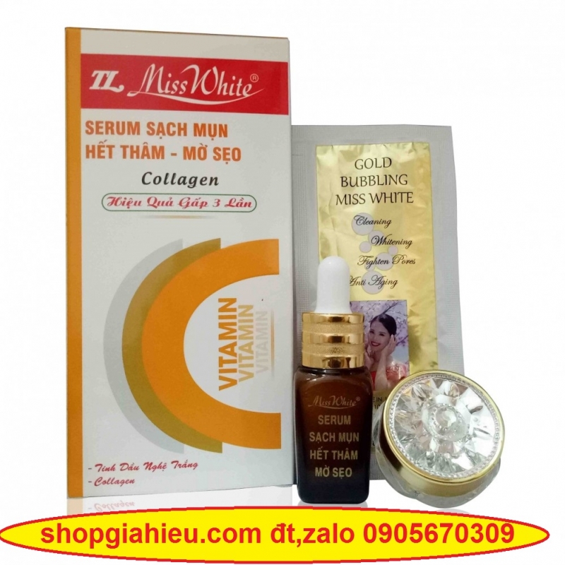 miss white serum sạch mụn hết thâm mờ sẹo 15g miss white serum sạch mụn hết thâm mờ sẹo 15g