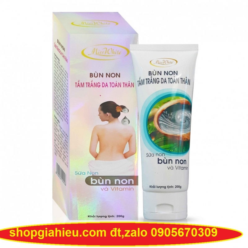 miss white bùn non tắm trắng da toàn thân 200g miss white bùn non tắm trắng da toàn thân 200g