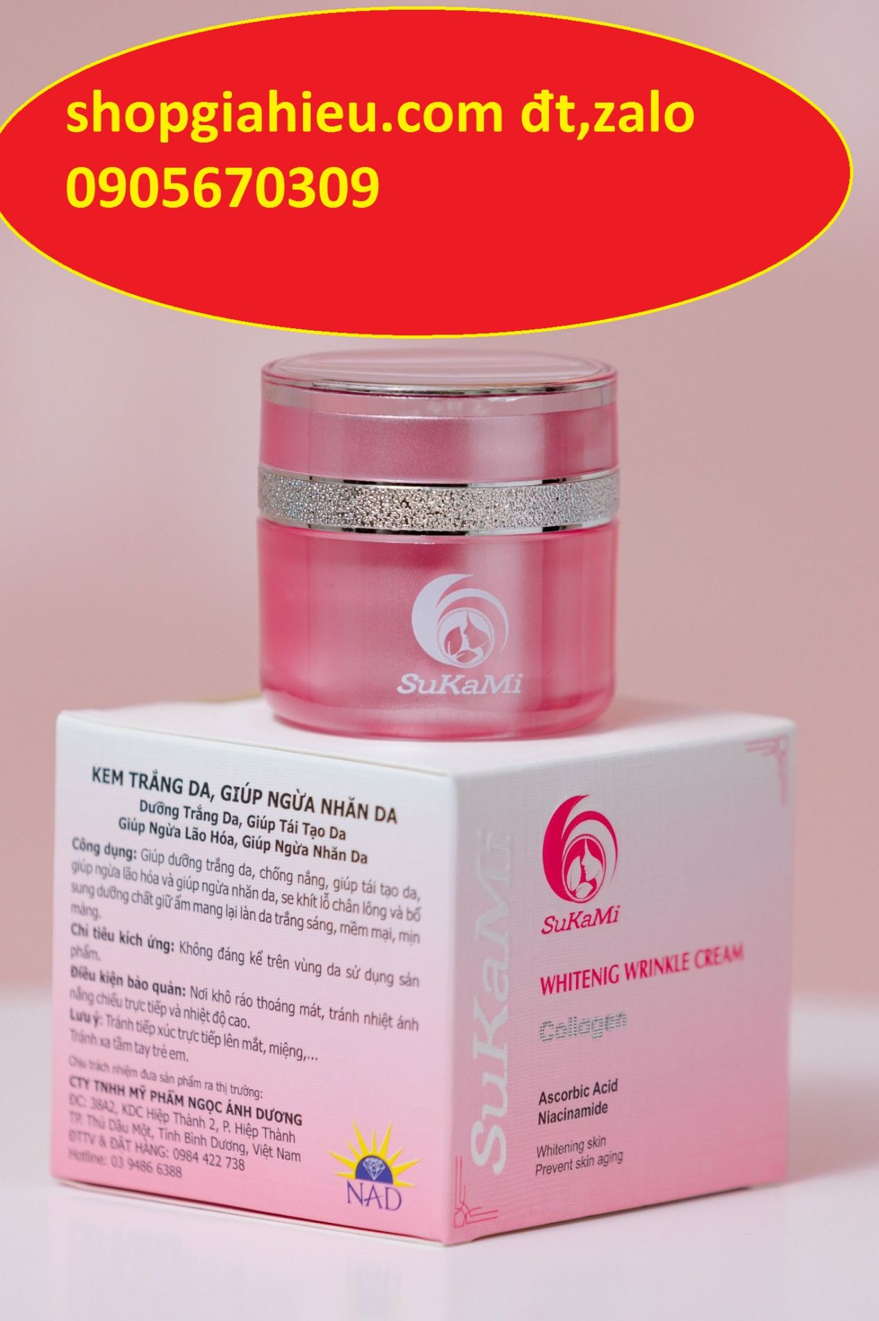 Sukami kem trắng da giúp ngừa nhăn da tái tạo da ngừa lão hóa ngừa nhăn da 11g cồng ty ánh dương Sukami kem trắng da giúp ngừa nhăn da tái tạo da ngừa lão hóa ngừa nhăn da 11g cồng ty ánh dương