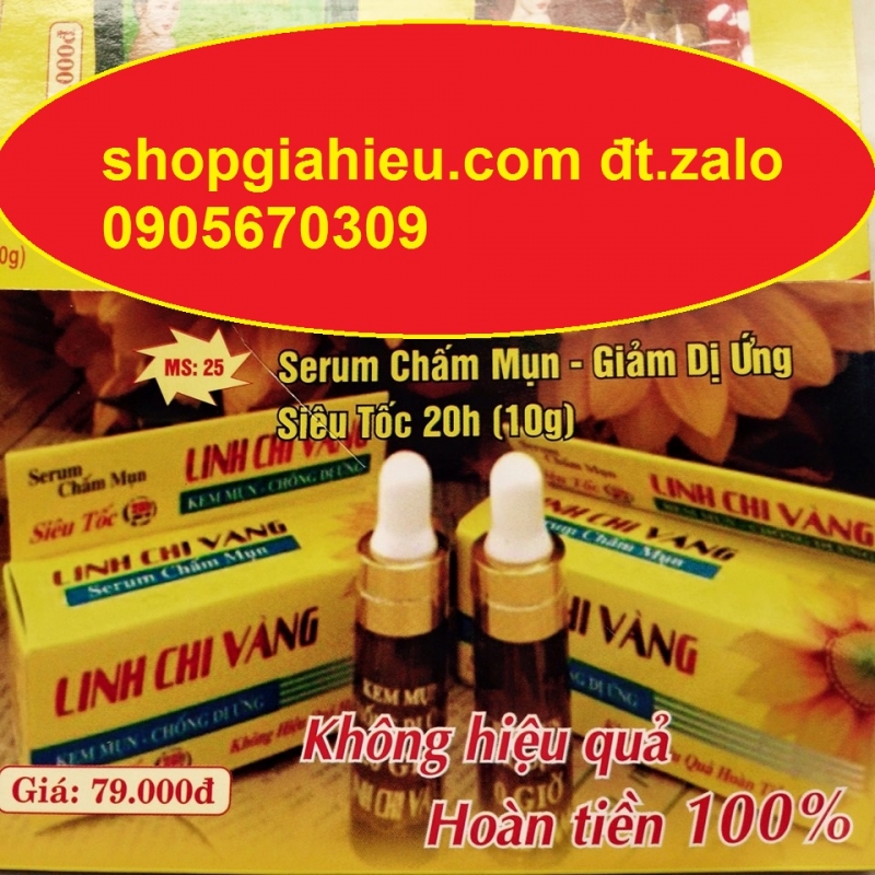 linh chi vàng serum chấm mụn giảm dị ứng siêu tốc 20h (10g) linh chi vàng serum chấm mụn giảm dị ứng siêu tốc 20h (10g)