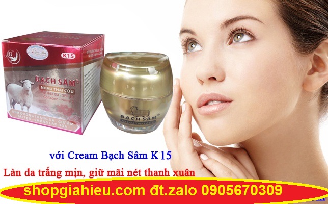 Bạch Sâm Nhau Thai Cừu nguồn gốc thiên nhiên trẻ hóa da collagen nano 5 Kem Dưỡng Trắng Da - Giữ Ẩm - Tái Tạo - Chống Lão Hóa K15 40g công ty ngô gia Bạch Sâm Nhau Thai Cừu nguồn gốc thiên nhiên trẻ hóa da collagen nano 5 Kem Dưỡng Trắng Da - Giữ Ẩm - Tái Tạo - Chống Lão Hóa K15 40g công ty ngô gia