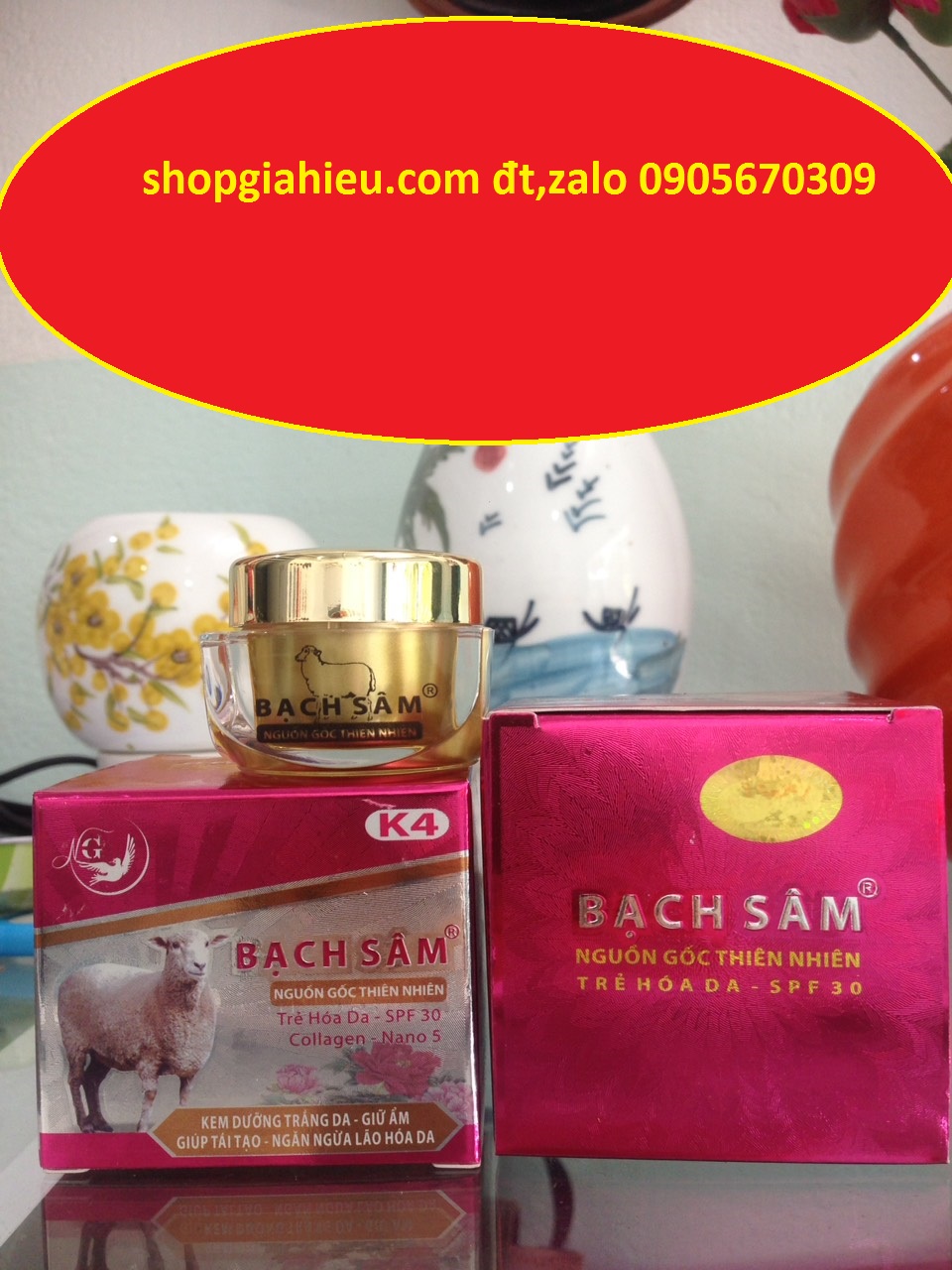 Bạch Sâm nhau thai cừu nguồn gốc thiên nhiên trẻ hóa da collagen nano 5 Kem dưỡng trắng da, Giữ ẩm, Tái tạo, Ngăn ngừa lão hóa Bạch Sâm K4 18g công ty ngô gia Bạch Sâm nhau thai cừu nguồn gốc thiên nhiên trẻ hóa da collagen nano 5 Kem dưỡng trắng da, Giữ ẩm, Tái tạo, Ngăn ngừa lão hóa Bạch Sâm K4 18g công ty ngô gia