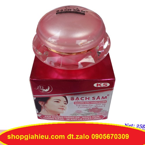 Bạch Sâm nhau thai cừu nguồn gốc thiên nhiên trẻ hóa da collagen nano 5 Kem dưỡng trắng da ngừa mụn chống nắng se khít lỗ chân lông k5 25g công ty ngô gia Bạch Sâm nhau thai cừu nguồn gốc thiên nhiên trẻ hóa da collagen nano 5 Kem dưỡng trắng da ngừa mụn chống nắng se khít lỗ chân lông k5 25g công ty ngô gia