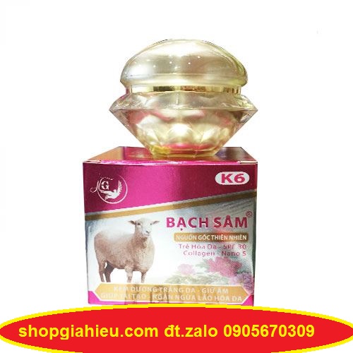 Bạch Sâm nhau thai cừu nguồn gốc thiên nhiên trẻ hóa da collagen nano 5 Kem dưỡng trắng da giữ ẩm giúp tái tạo ngăn ngừa lão hóa da k6 25g công ty ngô gia Bạch Sâm nhau thai cừu nguồn gốc thiên nhiên trẻ hóa da collagen nano 5 Kem dưỡng trắng da giữ ẩm giúp tái tạo ngăn ngừa lão hóa da k6 25g công ty ngô gia