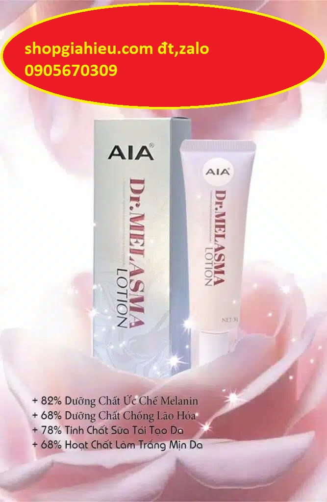 Mỹ phẩm AIA - Dr Melasma LOTION - kem nám 50g CÔNG TY THIÊN PHÚ TÀI Mỹ phẩm AIA - Dr Melasma LOTION - kem nám 50g CÔNG TY THIÊN PHÚ TÀI