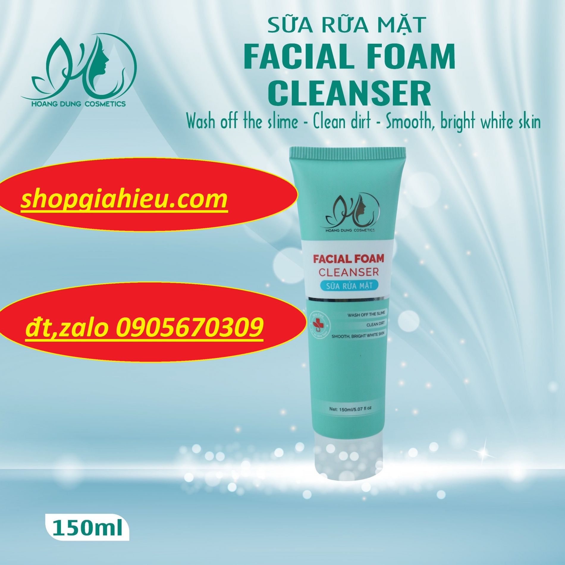 HD sữa rửa mặt 150ml công ty hoãng dũng HD sữa rửa mặt 150ml công ty hoãng dũng