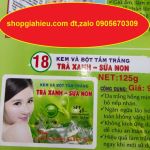 kittdy trà xanh ngọc trai kem và bột tắm trắng trà xanh sữa non 125g